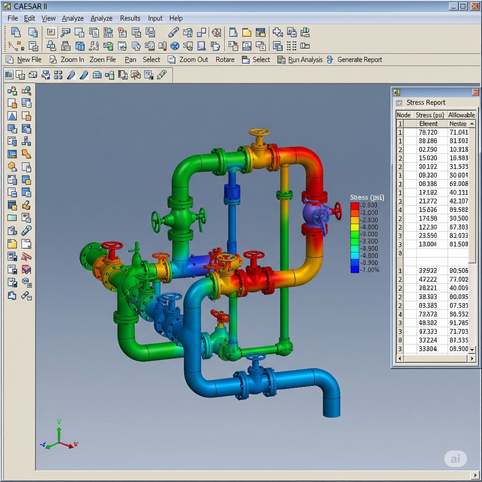 Jasa layanan rekayasa (engineering) untuk perhitungan analisa tegangan pipa (pipe stress analysis)