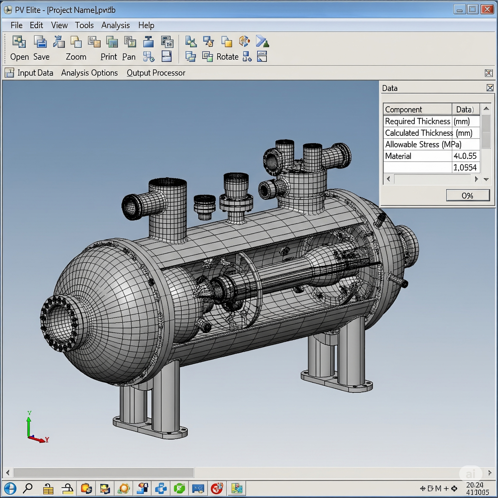 Jasa layanan rekayasa (engineering) untuk perhitungan bejana tekan (pressure vessel)